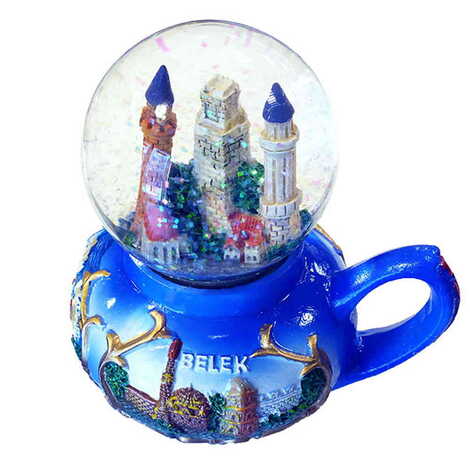 Antalya Themed Polyester Snow Globe 65 mm