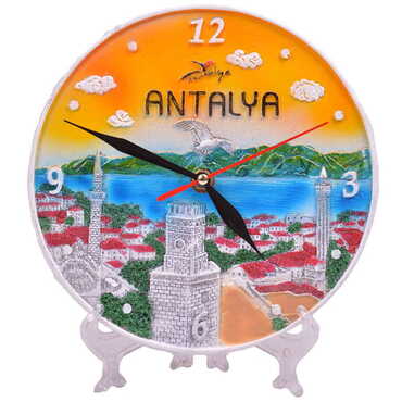 Myros - Antalya Themed Polyester Wall Clock