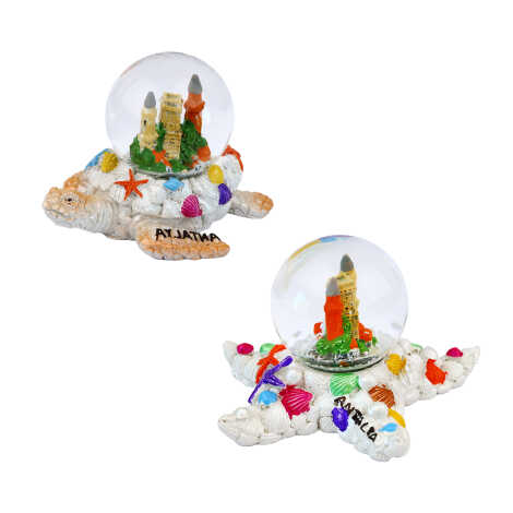 Antalya Themed Polyester Water Globe 45 mm - 2