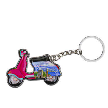 Antalya Themed Scooter Shaped Metal Keychain - 1