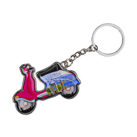 Antalya Themed Scooter Shaped Metal Keychain - 5