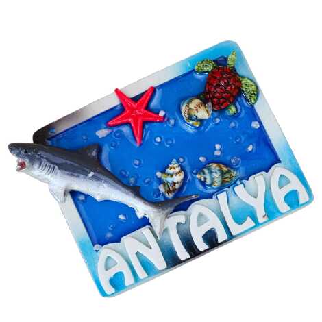 Antalya Themed Transparent Polyester Plate Refrigerator Magnet - 32
