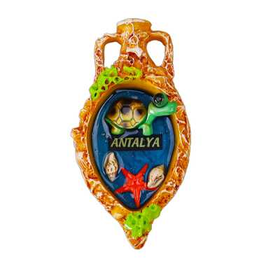 Antalya Themed Transparent Polyester Plate Refrigerator Magnet - 14