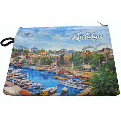 Antalya Themed Turkish Woven Wallet 215x155x8 mm - 4