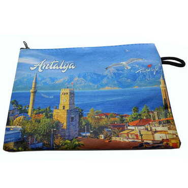 Antalya Themed Turkish Woven Wallet 215x155x8 mm - 5