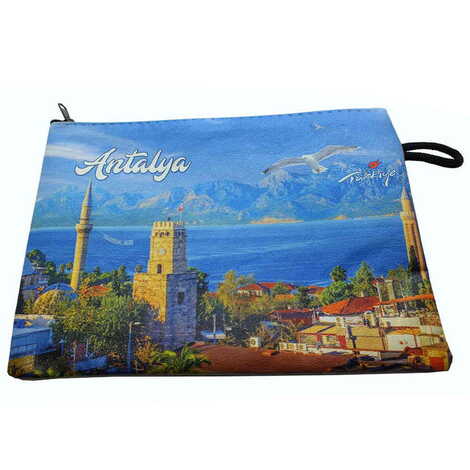 Antalya Themed Turkish Woven Wallet 215x155x8 mm - 5
