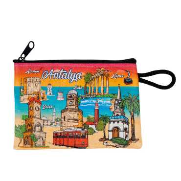 Antalya Themed Turkish Woven Wallet 215x155x8 mm - 8