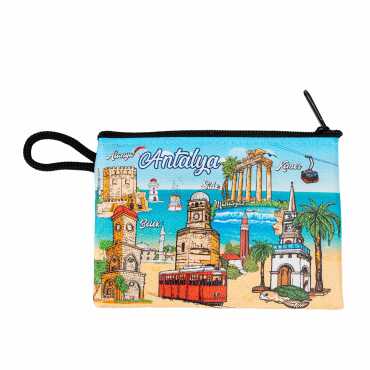 Antalya Themed Turkish Woven Wallet 215x155x8 mm - 10