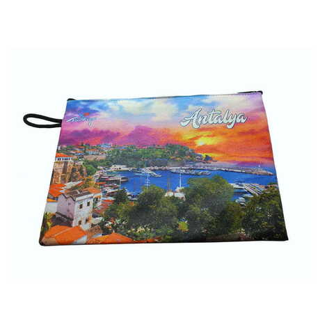 Antalya Themed Turkish Woven Wallet 215x155x8 mm - 1