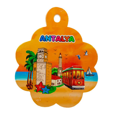 Antalya Themed UV Printed Daisy Handle Trivet - 1