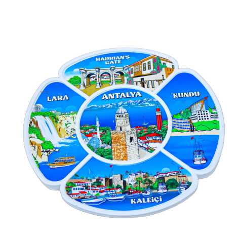 Antalya Themed UV Printed Polyester Plate 15 cm - 5