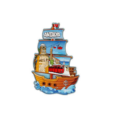 Antalya Themed Wooden Customised 2D Souvenir Fridge Magnet - 5
