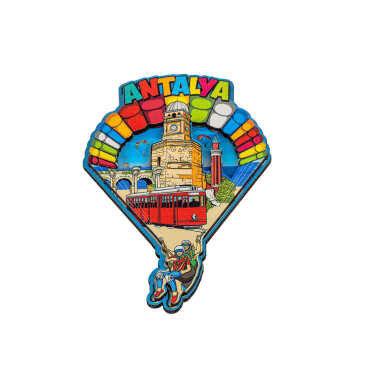 Antalya Themed Wooden Customised 2D Souvenir Fridge Magnet - 6