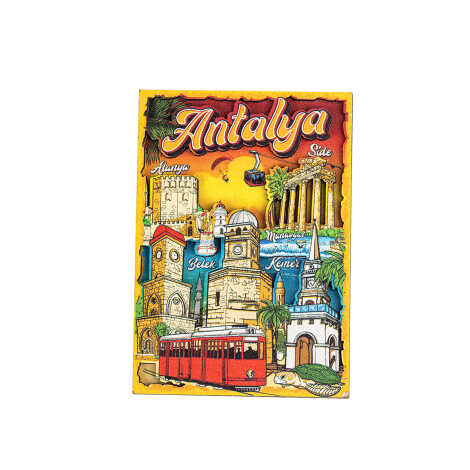 Antalya Themed Wooden Customised 2D Souvenir Fridge Magnet - 9