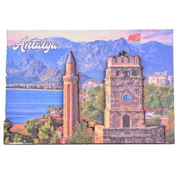 Myros - Antalya Themed Wooden Customised 2D Souvenir Fridge Magnet