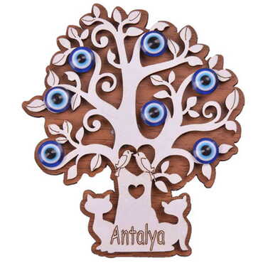 Antalya Themed Wooden Engraved Souvenir Fridge Magnet - 4