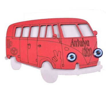 Antalya Themed Wooden Engraved Souvenir Fridge Magnet - 29