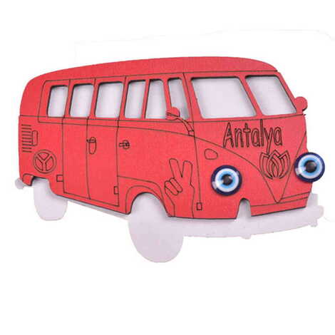 Antalya Themed Wooden Engraved Souvenir Fridge Magnet - 29
