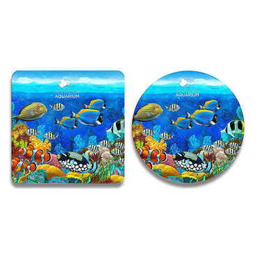 Aquapark Themed Wooden Custom Printed Souvenir Coaster 100 mm - 3