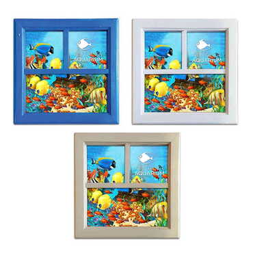 Myros - Aquapark Temalı Ahşap Üçlü Çerçeve 210x210 mm