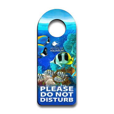 Myros - Aquapark Temalı Myros Ahşap Kapı Askısı Oval 236x94 mm