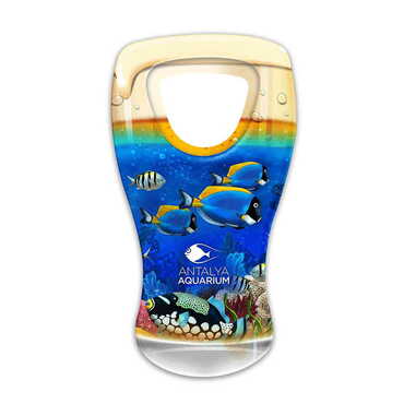 Myros - Aquapark Temalı Myros Bira Bardağı Açacak Magnet 52x97 mm