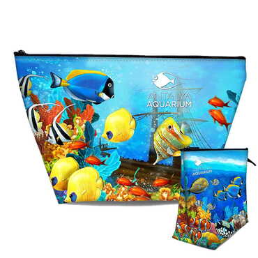 Myros - Aquapark Temalı Myros Büyük Körüklü Makyaj Çantası 160x270x80 mm