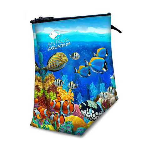Toptan Aquapark Temalı Myros Büyük Körüklü Makyaj Çantası 160x270x80 mm - 2