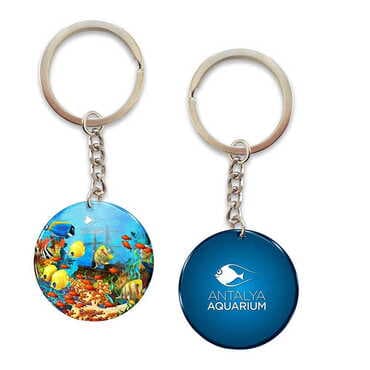 Aquapark Themed Double Face Printed Epoxy Keychain