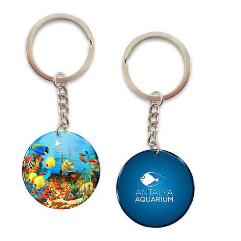 Toptan Aquapark Temalı Myros Çift Taraflı Anahtarlık - 1