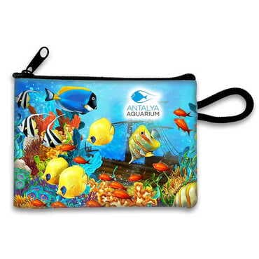 Aquapark Themed Turkish Woven Wallet 113x80x8 mm