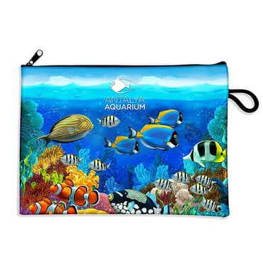 Aquapark Themed Turkish Woven Wallet 215x155x8 mm