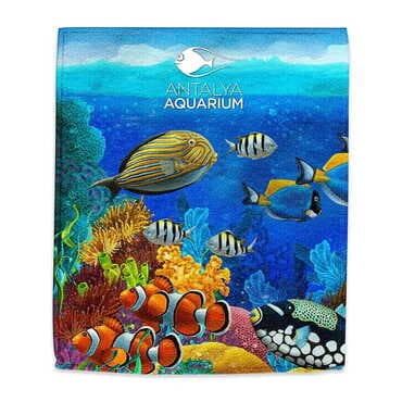 Aquapark Themed Customised Digital Printed Tea Towel 500x300 mm