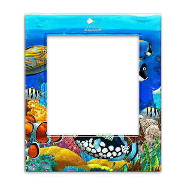 Aquapark Themed Epoxy Dome Souvenir Magnetic Photo Frame 95x115 mm