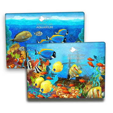 Toptan Aquapark Temalı Myros Kanvas Magnet 50x70 mm - Myros