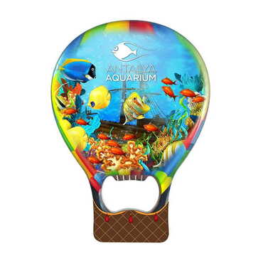 Aquapark Themed Baloon Shaped Metal Magnetic Bottle Opener 102x73 mm