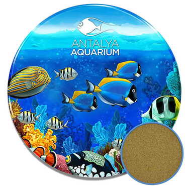 Myros - Aquapark Temalı Myros Metal Bardak Altlığı 90 mm