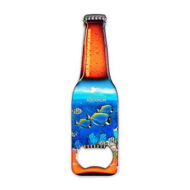 Aquapark Themed Beer Bottle Shaped Metal Magnetic Bottle Opener 130x39 mm