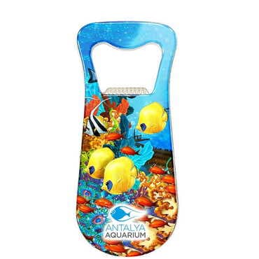 Aquapark Themed Customizable Metal Magnetic Bottle Opener 95x42 mm
