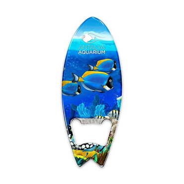 Toptan Aquapark Temalı Myros Metal Sörf Açacak Magnet 128x45 mm