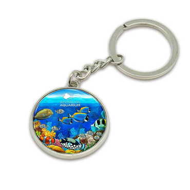 Toptan Aquapark Temalı Myros Metal Yuvarlak Anahtarlık 35x90 mm - Myros