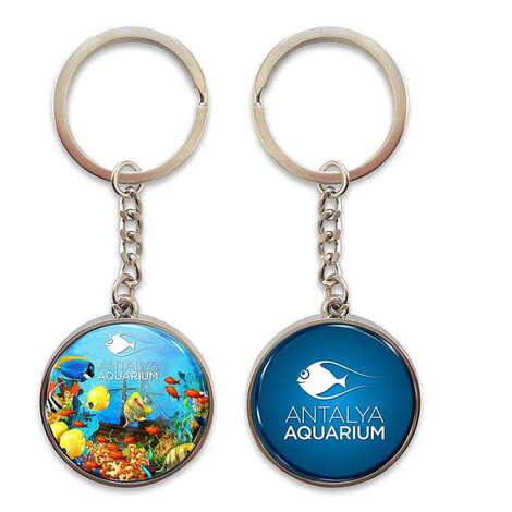 Toptan Aquapark Temalı Myros Metal Yuvarlak Anahtarlık 40x95 mm - 1