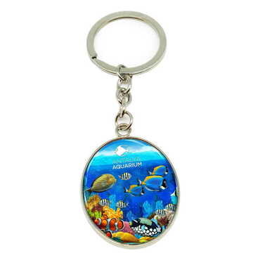 Toptan Aquapark Temalı Myros Oval Anahtarlık 35x105 mm - Myros