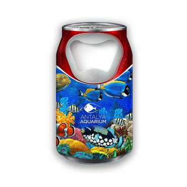Aquapark Themed Customised UV Printed Coca Cola Bottle Shape Plastic Base Bottle Opener 43x80 mm