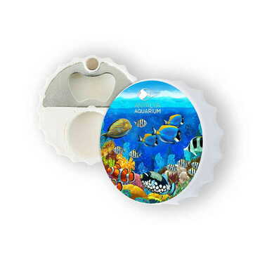 Myros - Aquapark Temalı Uv Baskılı Kapak Açacak Magnet 63x15 mm