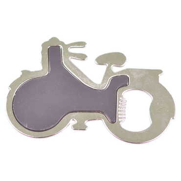 Aquapark Themed Bicycle Shaped Metal Magnetic Bottle Opener 100x65 mm - Thumbnail