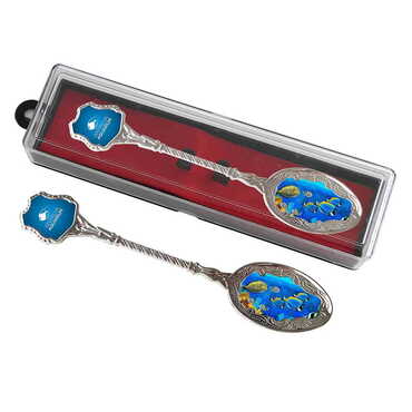 Aquapark Themed Collectible Souvenir Metal Tea Spon With Giftbox - Myros