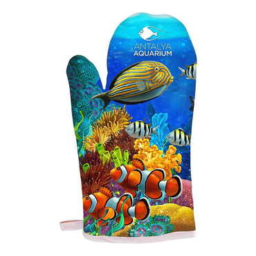 Myros - Aquapark Themed Customised Digital Printed Kitchen Glove 300x150 mm