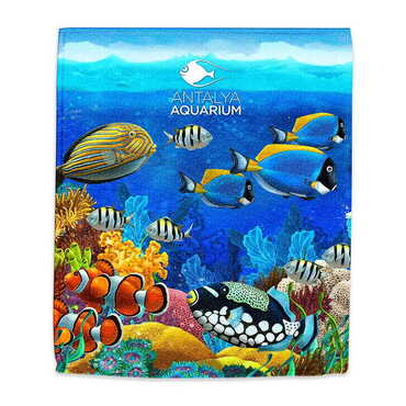 Myros - Aquapark Themed Customised Digital Printed Tea Towel 400x600 mm