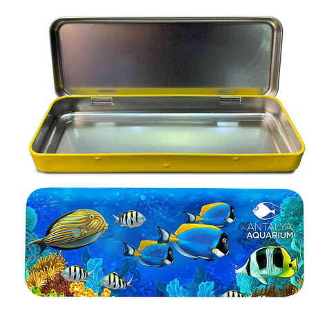 Aquapark Themed Customised Metal Tin Pencil Case 210x80x25 mm